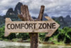 Comfort,zone,wooden,sign,with,a,forest,background
