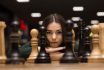 Beautiful,girl,playing,chess