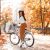 bicikli, park, sport, ősz