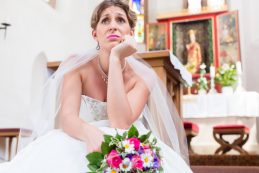 Bride,waiting,alone,for,wedding,being,frustrated