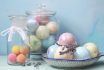 Handmade,fragrant,multicolored,bath,balls,(bombs).,selection,focus,on,some