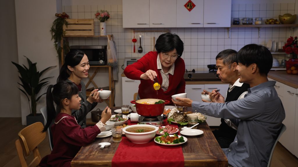 kínai újév család