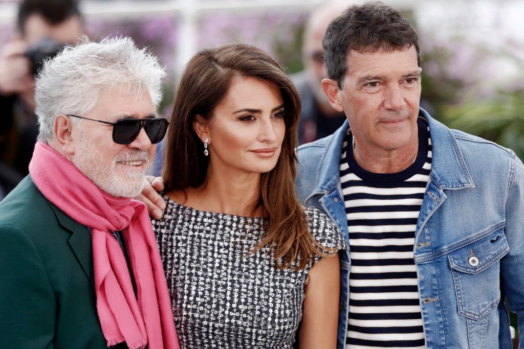 Pedro Almodóvar, Penélope Cruz, Antonio Banderas, Fájdalom és dicsőség, 2018, Cannes