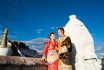 menyasszonyi, ruhák, a világ, körül, Tibet