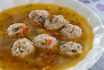 Close,up,plate,with,traditional,romanian,meatballs,soup,(ciorba,de