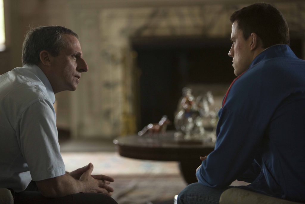 Steve Carell And Channing Tatum In Foxcatcher (2013).