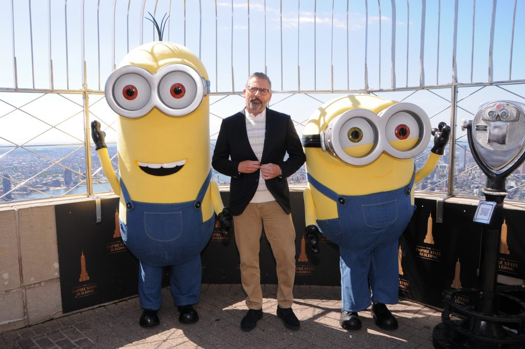 Steve Carell And Minions Visit The Empire State Building In New York, Us 28 Jun 2022