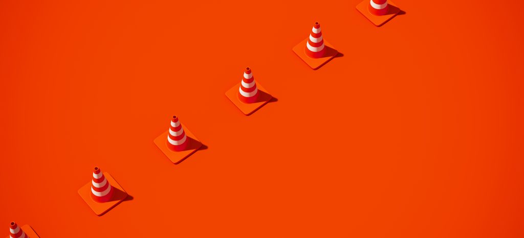 Minimal,composition,for,caution,and,under,construction,concept.,orange,with