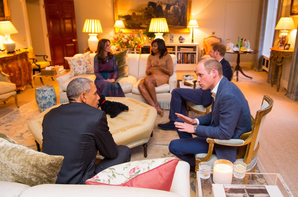 Princes William And Harry, Duchess Of Cambridge Host Barack And Michelle Obama In London