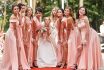Wedding,day.,beautiful,bride,and,bridesmaids,posing,on,the,park