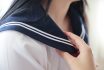 Close,up,of,asian,high,school,girl,shoulder,in,white
