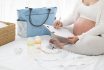 Prenatal Pregnant Women Planning Calendar And Checklist Appliance For Baby, Preparing Utensils For Pregnancy Concept