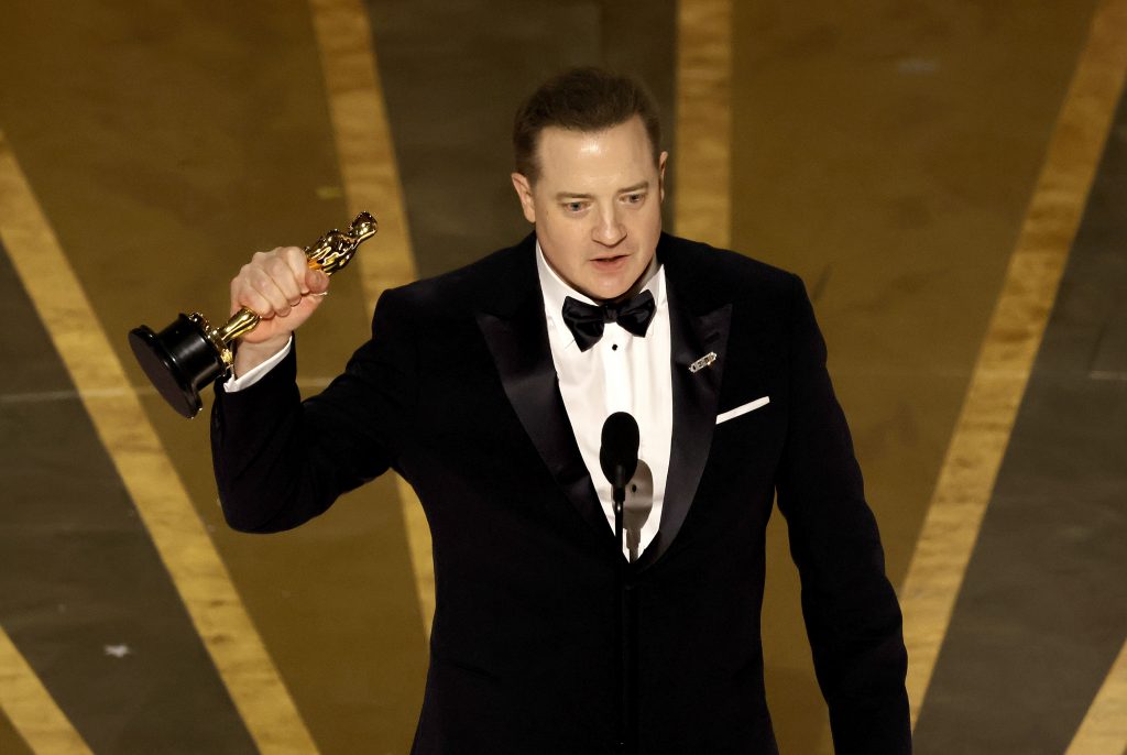 Brandan Fraser Oscar-díjat vehetett át A bálna című filmért / Kép forrása: Kevin Winter / Getty Images