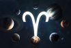 Zodiac Sign Aries. Middle Of The Solar System. Elements Of This Image Furnished By Nasa