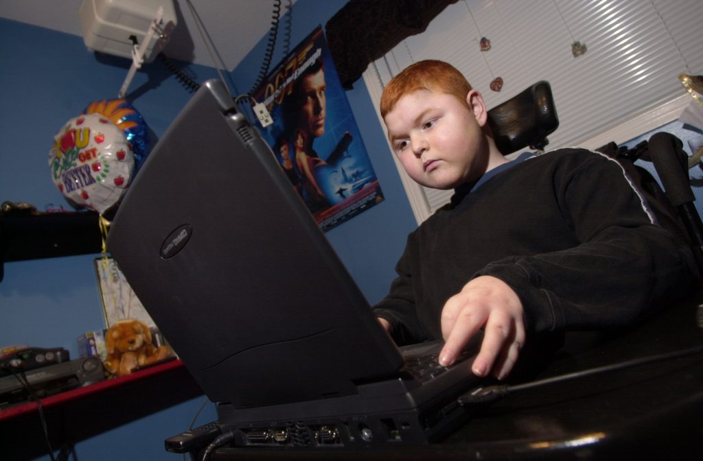 Digital Image 03/05/02 Newmarket, Ontario Colin Keddy, 13, Who Has Duchenne Muscular Dystrophy