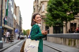 Modern Woman On The Street, Coming Back From Work