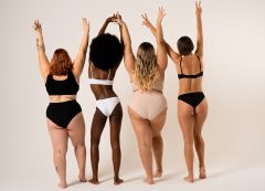 Group Of Women With Different Body And Ethnicity Dancing On The Limbo Together. Power And Strength Of Women. Body Positivity Concept