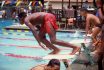 Boy Diving Into Pool