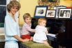 Diana, Princess Of Wales With Her Sons, Prince William And P