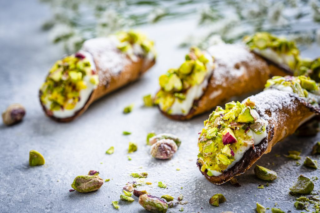 Typical Italian Dessert Cannoli From Sicily