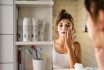 Young Woman Having Daily Washing And Cleaning Skin Routine