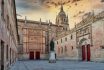 View Of The Main Facade Of The University Of Salamanca In Spain, Where Is The Frog On The Facade.