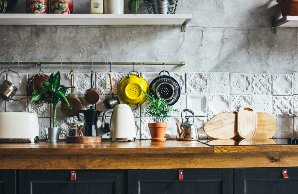 Kitchen Work Surface, Interior Elements, Scandinavian Rustic Style