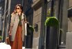 Young Stylish Woman With Shopping Bag Walking City Streets On A Warm Autumn Day, Visiting Fashion Boutiques And Shops, Panoramic Banner