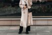 Street Style Photography With Fashionable Details Of A Beige Long Seasonal Trench Coat