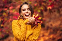 Autumn Photo Of A Beautiful Girl