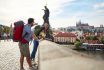 Happy Tourist Couple Taking A Selfie; Traveller Lifestyle