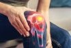 Vfx Joint And Knee Pain Augmented Reality Render. Close Up Of A Person Experiencing Discomfort In A Result Of Leg Trauma Or Arthritis. Massaging The Muscles To Ease The Injury.