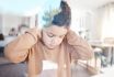 Sad, Home And Boy With Hands On Ears For Depression, Fear And Scared Of Conflict With Family By Window. Child Psychology, Autism And Depressed, Anxiety And Upset Kid In Living Room For Mental Health