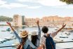 Three Young Friends Enjoying The View In Dubrovnik Bay