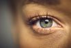 Macro Studio Shot Of Woman's Eye With Close Up On Eyelashes And Pupil