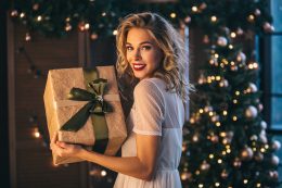 Beautiful Woman With Present