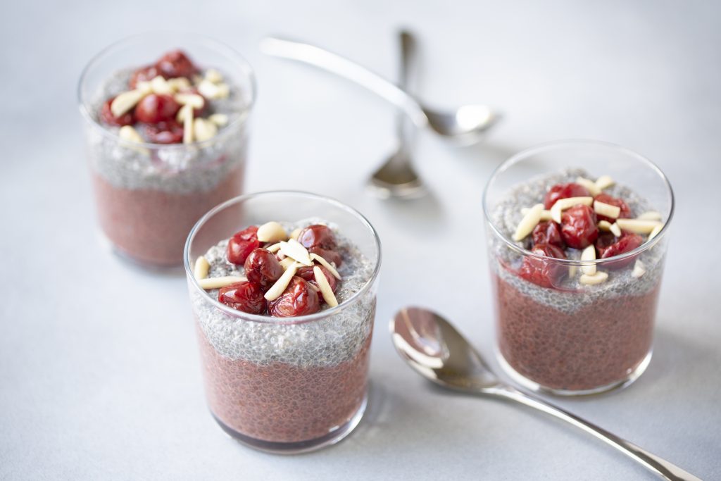 Cherry Almond Chia Seed Parfait