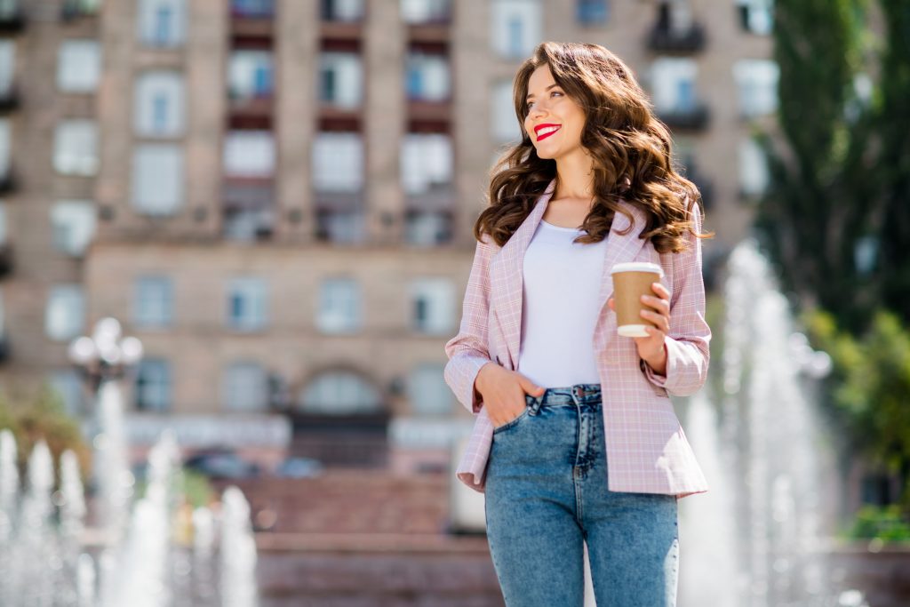 Portrait Of Her She Nice Attractive Lovely Charming Winsome Cheerful Cheery Wavy Haired Girl Spending Weekend Rest Relax Free Time Abroad Adventure Sightseeing Landmark In Downtown Outdoors