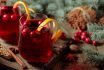 Christmas Drink With Spices And Cranberries.