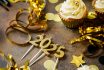 Festively Decorated Table For New Year Celebration