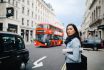 Young Woman Walking On The Streets Of London