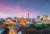 View Of Tokyo Skyline At Sunset