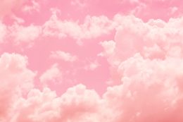 Sky Cloud Pink Love Sweet Love Color Tone For Wedding Card Background.