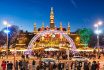 Christmas Market On Rathausplatz In Vienna At Christmas Eve