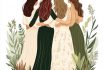 Basja80 A Clipart Of Women Holding Each Other By The Waist 5 1b047ad5 Ba67 4701 Ab94 B23ea9627646