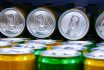 Close Up Of Many Beautiful Yellow Green Cans