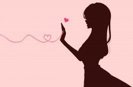 Side Of A Woman Tied With The Red Thread Of Fate