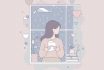 Laquiel A Faceless Woman Journaling By A Window With Rain Outsi 3313160d 03ec 4493 8336 Aa0713306ab4