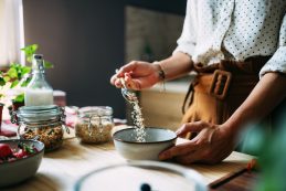 Healthy Homemade Breakfast Being Prepared By Woman