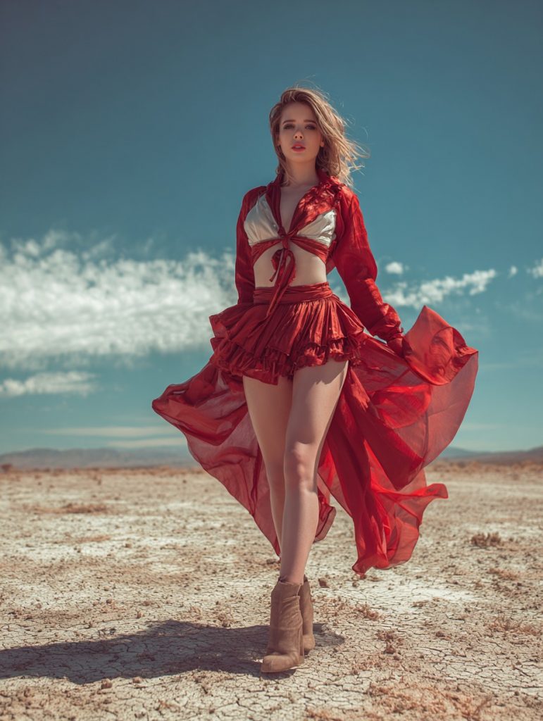 A 2025-ös nyár nagy visszatérője: a boho miniszoknya 2 Enjoy230516 Red Skirt Short Skirt Model Desert Ar 34 V 7 C2428138 9efe 418b Bacb C5a12f65e11f